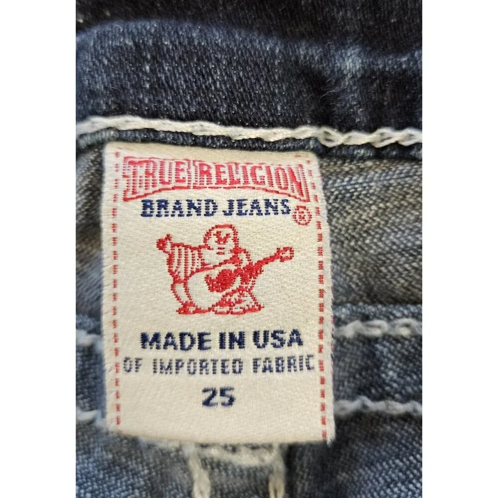 True Religion Julie Big T Women Skinny Stretch Dark Wash Jeans Size 25 USA - Picture 8 of 12